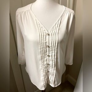 White 3/4 sleeve Blouse